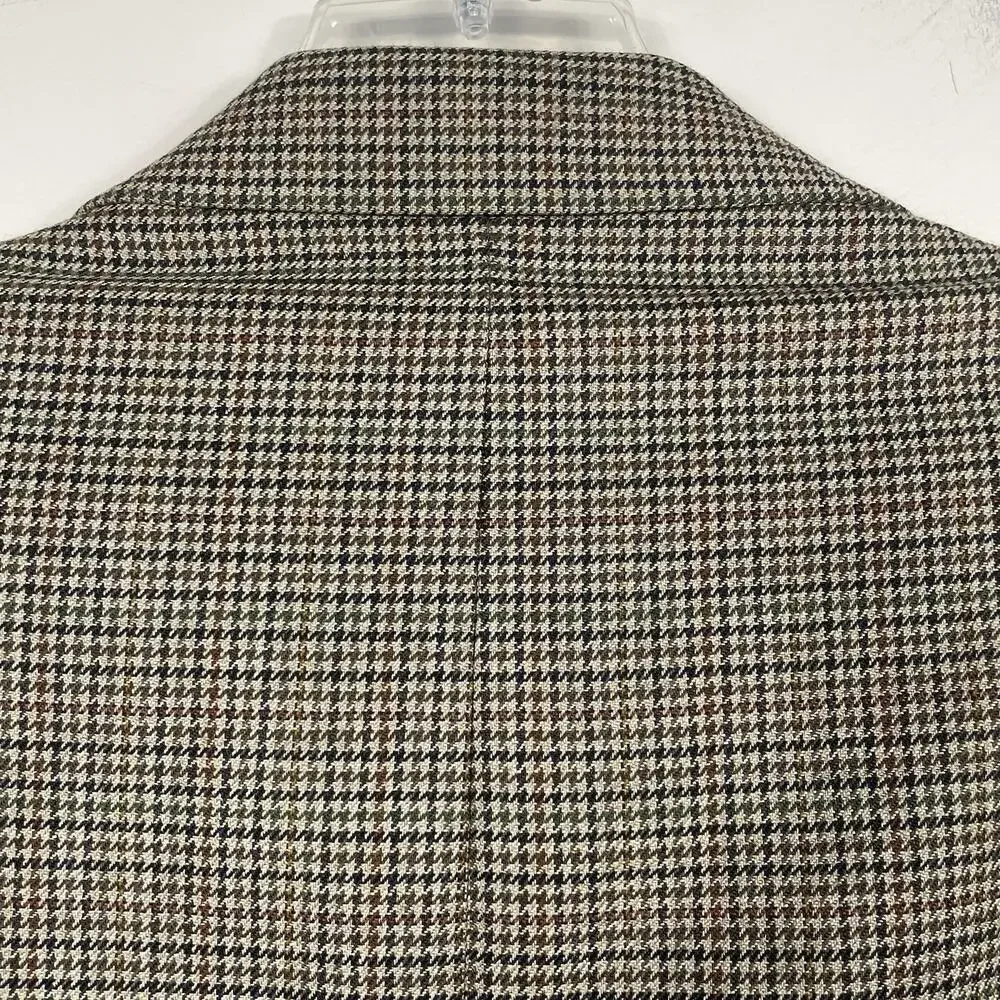 Lauren Ralph Lauren Blazer Sport Coat Jacket Men’s 42R Brown Wool Houndstooth